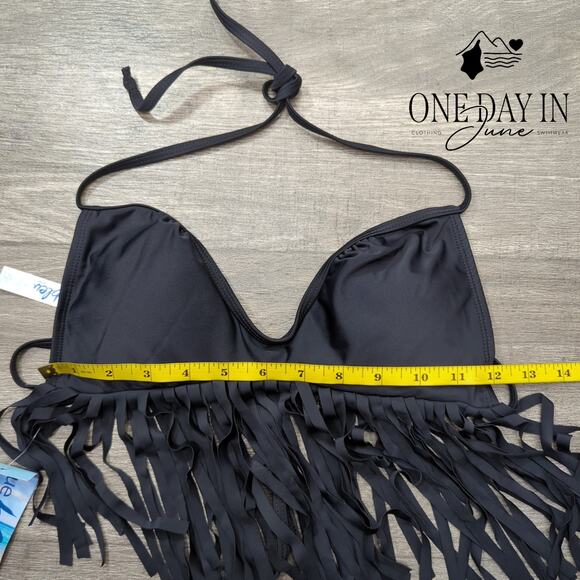 Rue 21 Halter Fringe Bikini Top Size S - Picture 3 of 4